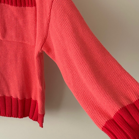 Zaket & Plover 100% Cotton Collared Button Up Coral Cardigan - Picture 10 of 16